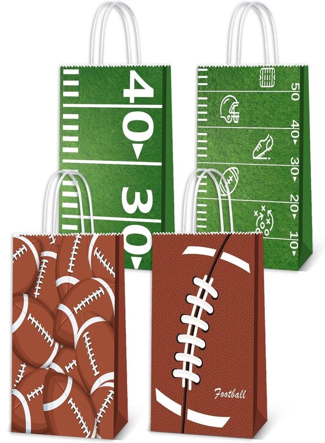 BQC 16pcs Football Goodie Bags for Boys - Handle Football Paper Bags for Kids Birthday Party Supplies - Image 1