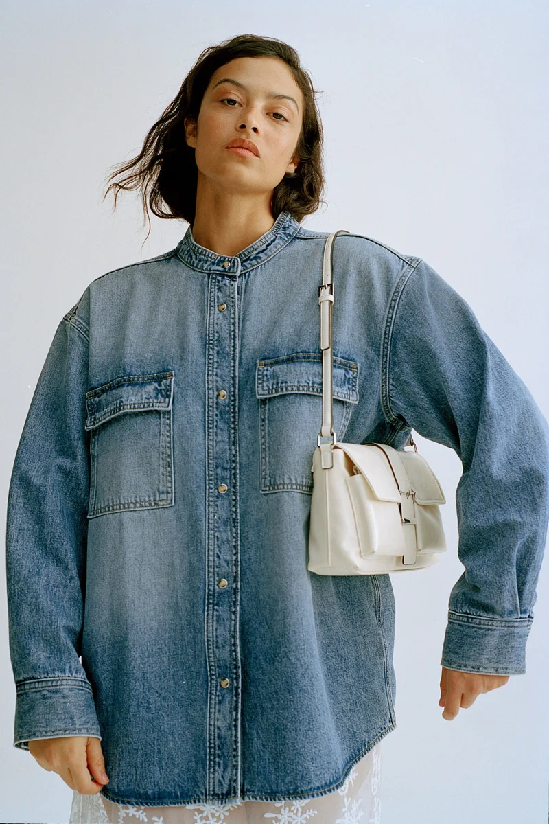 H&M Washed denim shirt