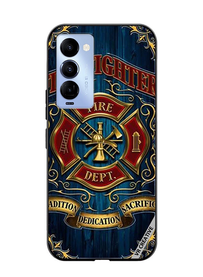 VR CREATIVE Protective Case Cover For Tecno Camon 18/18 P Fire Fighter Design Multicolour - Image 1