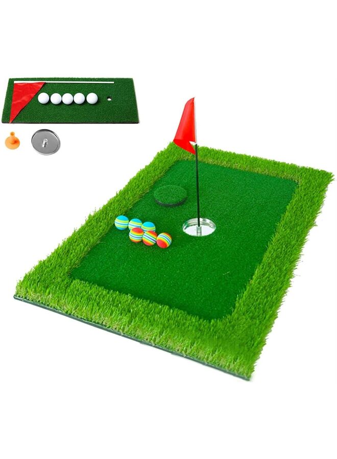 Floating Golf Green for Pool, Backyard Golf Game Aqua Golf Putting Green, Fun Aquatic Golf Mat with Floatng Balls Hitting Mat Set for Backyard Indoor Outdoor. - Image 1
