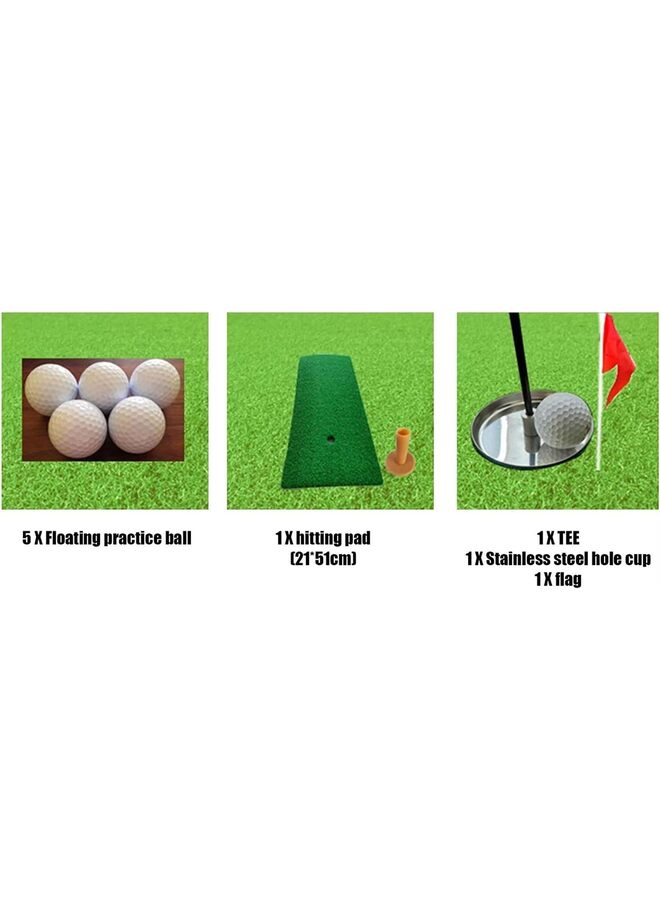 Floating Golf Green for Pool, Backyard Golf Game Aqua Golf Putting Green, Fun Aquatic Golf Mat with Floatng Balls Hitting Mat Set for Backyard Indoor Outdoor. - Image 3