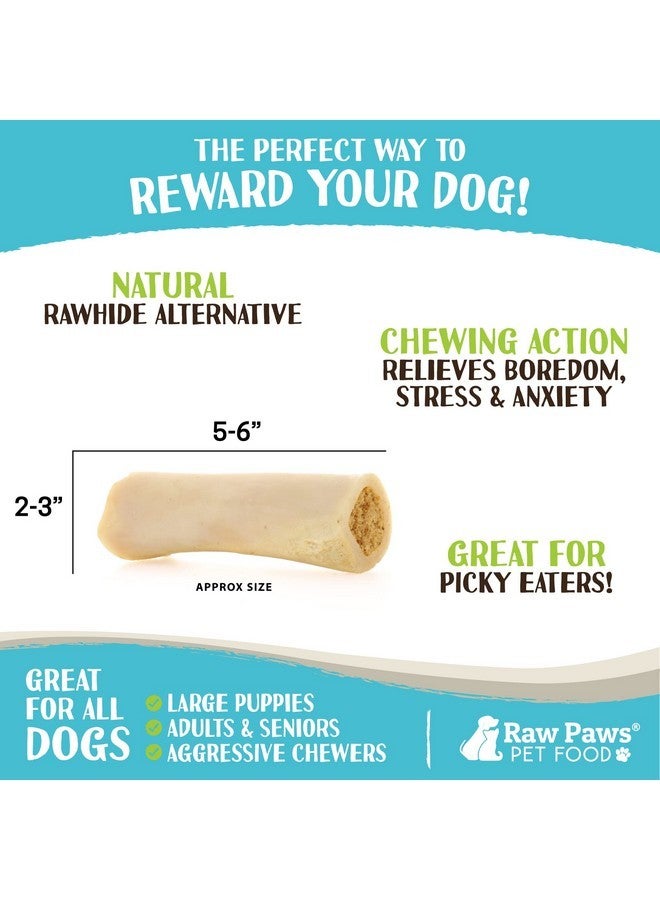 Raw Paws Filled Cow Femurs for Dogs - Peanut Butter Flavor, 5-6", 4-ct - Peanut Butter Filled Bones for Dogs - Bones for Large Breeds - Stuffed Cow Femur - Image 4