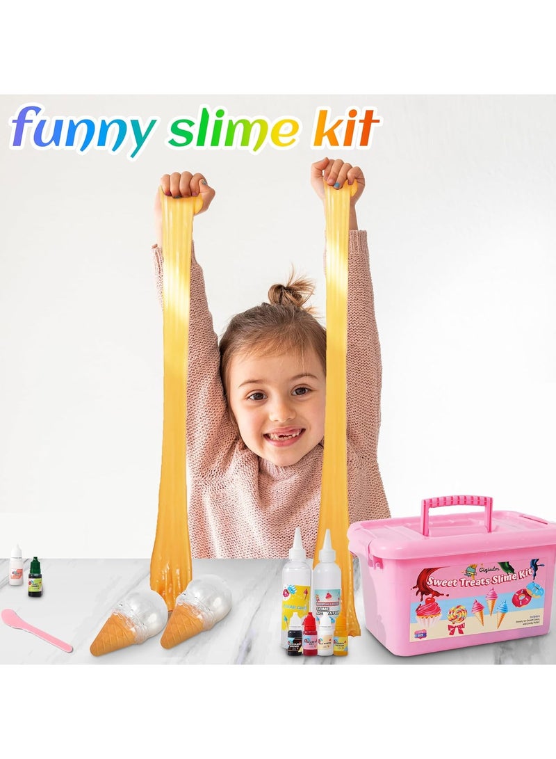 FLYHSO DIY Slime Kit for Kids-Non-Sticky Soft Scented to Make Cloud Slime Foam Slime Butter Slime Unicorn Slime Candy Slime with Charms Stress Relief Party Favors Great Gift Idea - Image 2