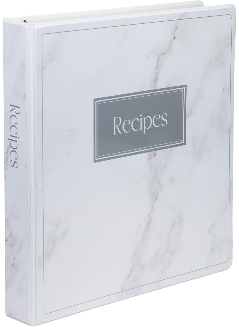 Samsill Samsill Recipe Binder Full Page 85 x 11 Kit 1 Inch DRing Marble Design  - Image 1