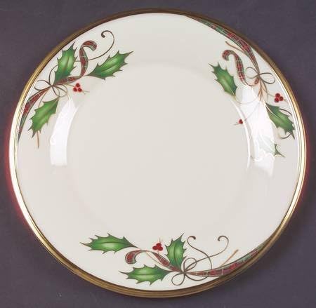 Lenox Holiday NouveauGold Accent Luncheon Plate Fine China Dinnerware