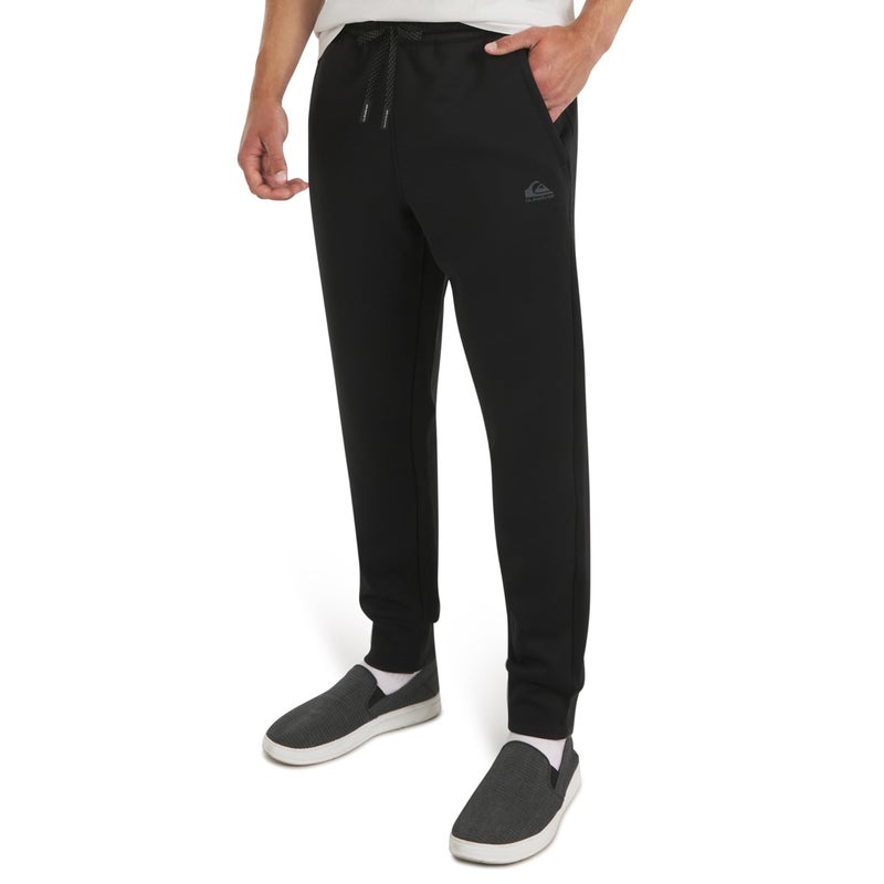 Quiksilver Men's Regular Fit Active Performance Heavyweight Jacquard Mesh and Polar Fleece Jogger Pants, Black Onyx, Medium - Image 1