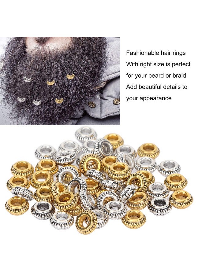 برنو 50 قطعة من ملحقات الشعر من دريدلوك لوك، زينة ملفوفة سلكية من دريدلوك، مجوهرات الشعر للنساء والرجال، ملحقات الضفائر - Image 3