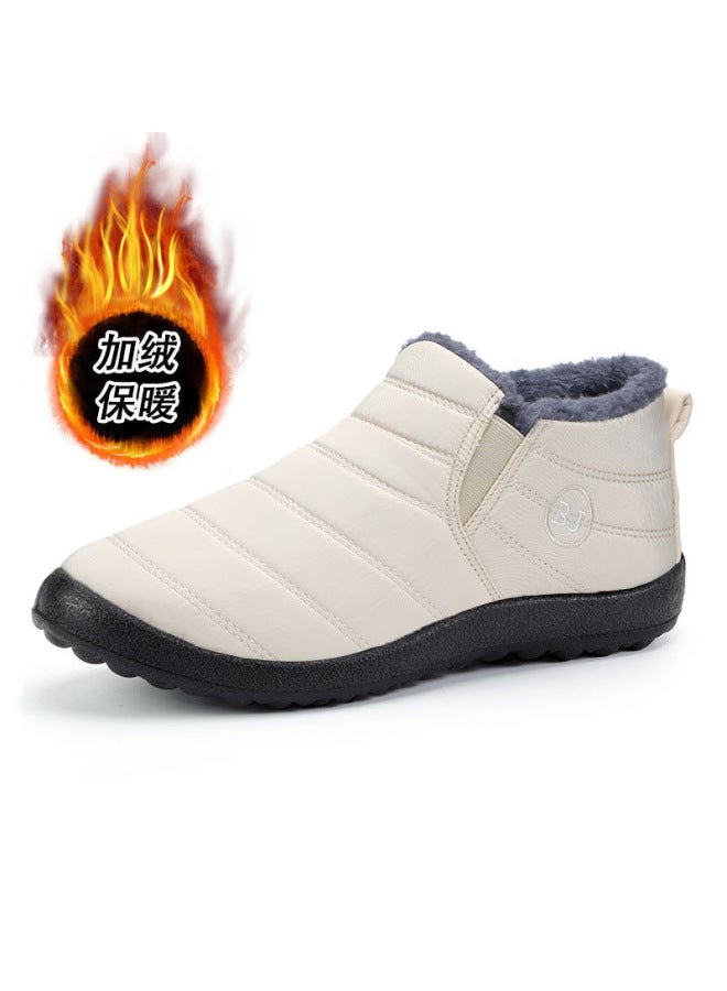 Large Size Cotton Shoes Winter Popular Slip-on Fleece-lined Thickeneded Snow Boots Waterproof Export Fashion Cotton Boots