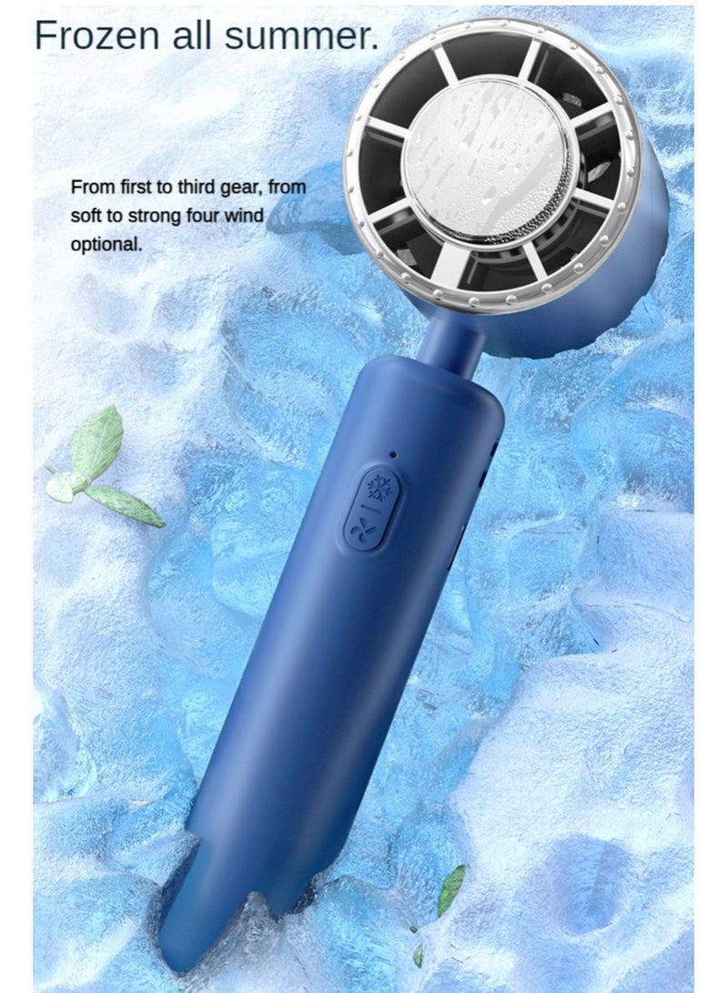 إسكدنيا مروحة محمولة، تبريد قوي، جسم منعش مروحة صغيرة محمولة، هوائية ذات ثلاث عجلات، شحن USB - Image 1