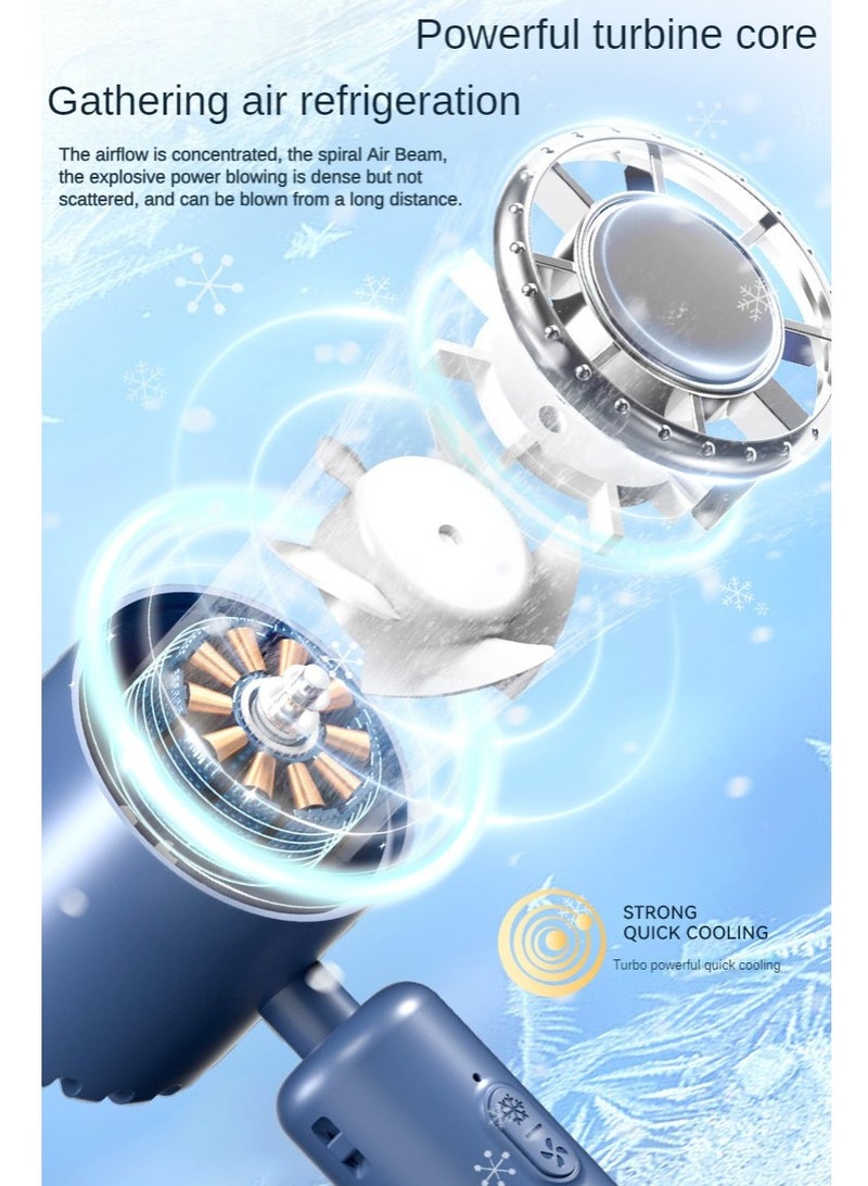 إسكدنيا مروحة محمولة، تبريد قوي، جسم منعش مروحة صغيرة محمولة، هوائية ذات ثلاث عجلات، شحن USB - Image 4