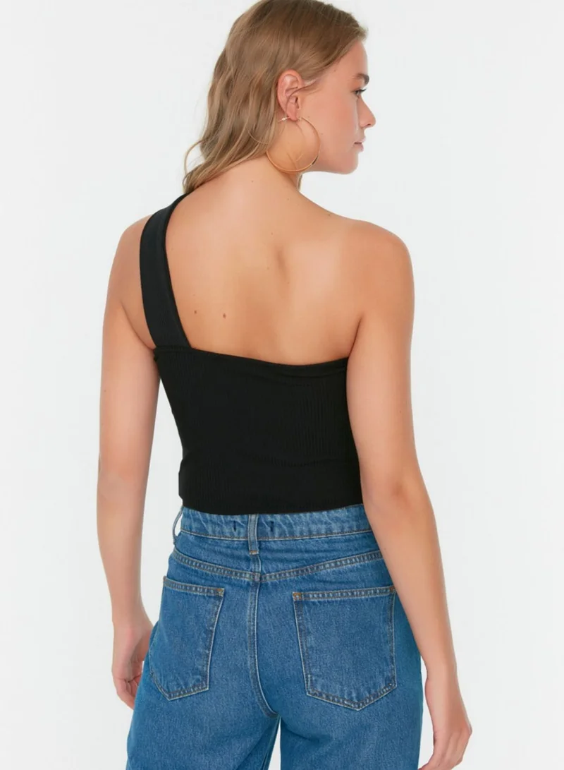 trendyol One Shoulder Ribbed Body