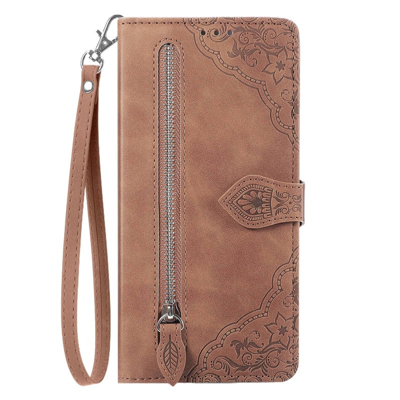 Phone Case | Cover for Samsung S26 Ultra / Samsung S26 | Brown | Card Holder | Kickstand - Image 1