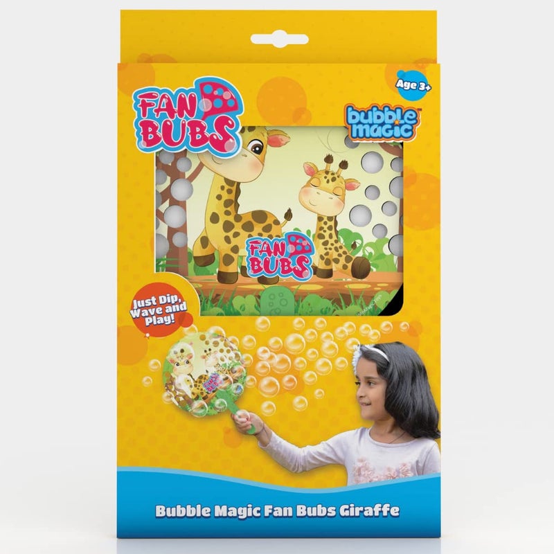 Bubble Magic Fan Bubs Giraffe, Bubble Solution with Hand Fan for The Kids 3 Years and Above, Multicolor, (FB50010) - Image 5