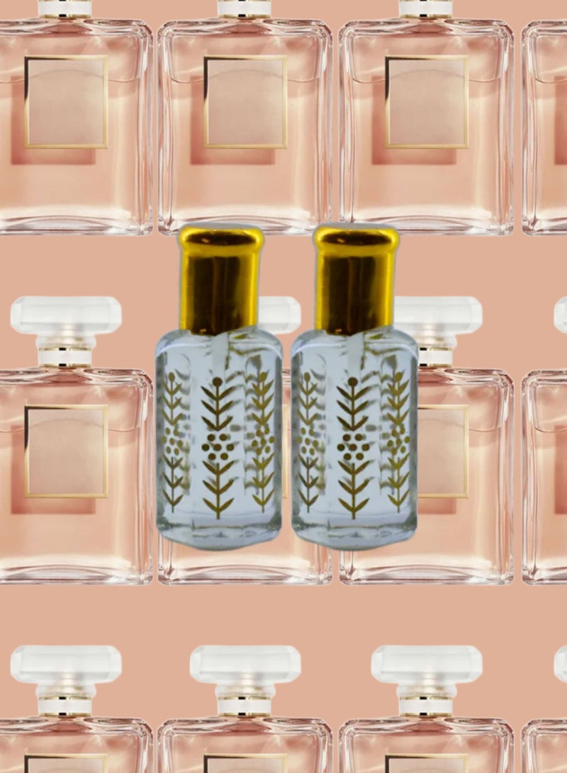 2 Pieces Coco Mademoiselle Essential Oil For Women Original Clear 12 Ml