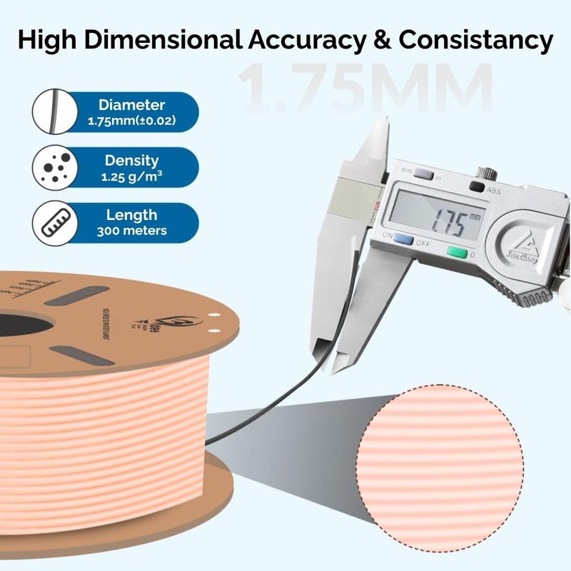 3idea ABS+ HS Premium High Speed 3D Printing Filament, Beige 1.75mm, Net Weight-1kg - Image 4