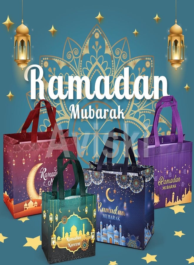 Aviski 16PCS Ramadan Mubarak Reusable Gift Bags - Assorted Sizes, Multifunctional Non-Woven Party Bags for Gifts Wrapping - Image 4