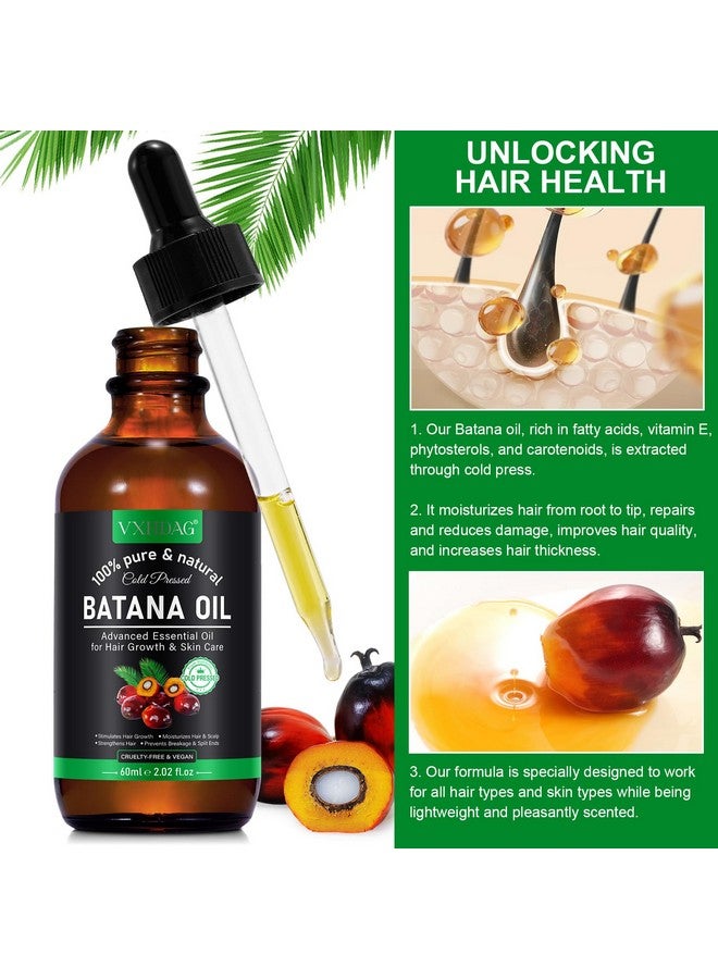 VXHDAG Batana Oil - Pure & Natural Hair Growth Oil from Honduras, Eliminates Split Ends, Enhances Radiance for All Hair & Skin Types, 4.04 fl oz (pack of 2) - Image 4