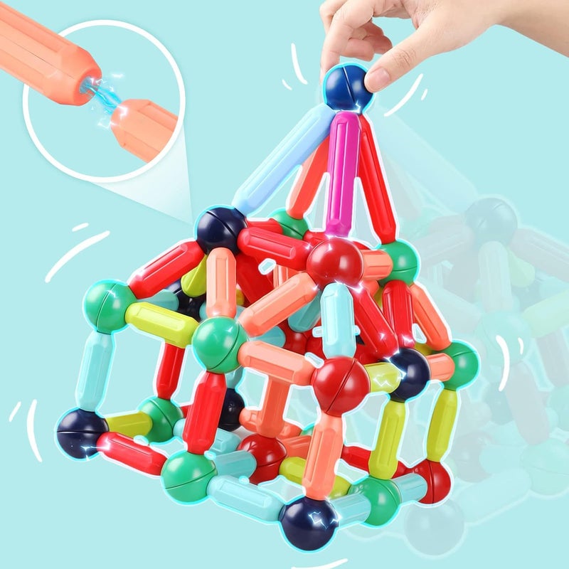 Large Strong Magnetic Stick Building Blocks Children'S Early Education Variety Assembling Magnetic Sheet Magnetic Assembling Building Blocks Toys - Image 5