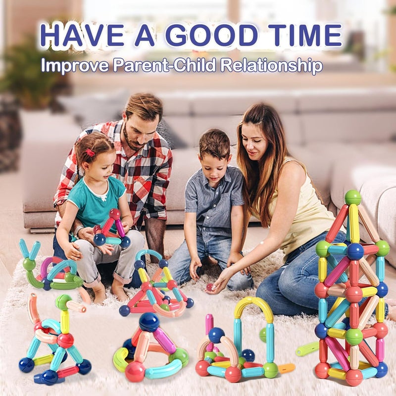 Large Strong Magnetic Stick Building Blocks Children'S Early Education Variety Assembling Magnetic Sheet Magnetic Assembling Building Blocks Toys - Image 3