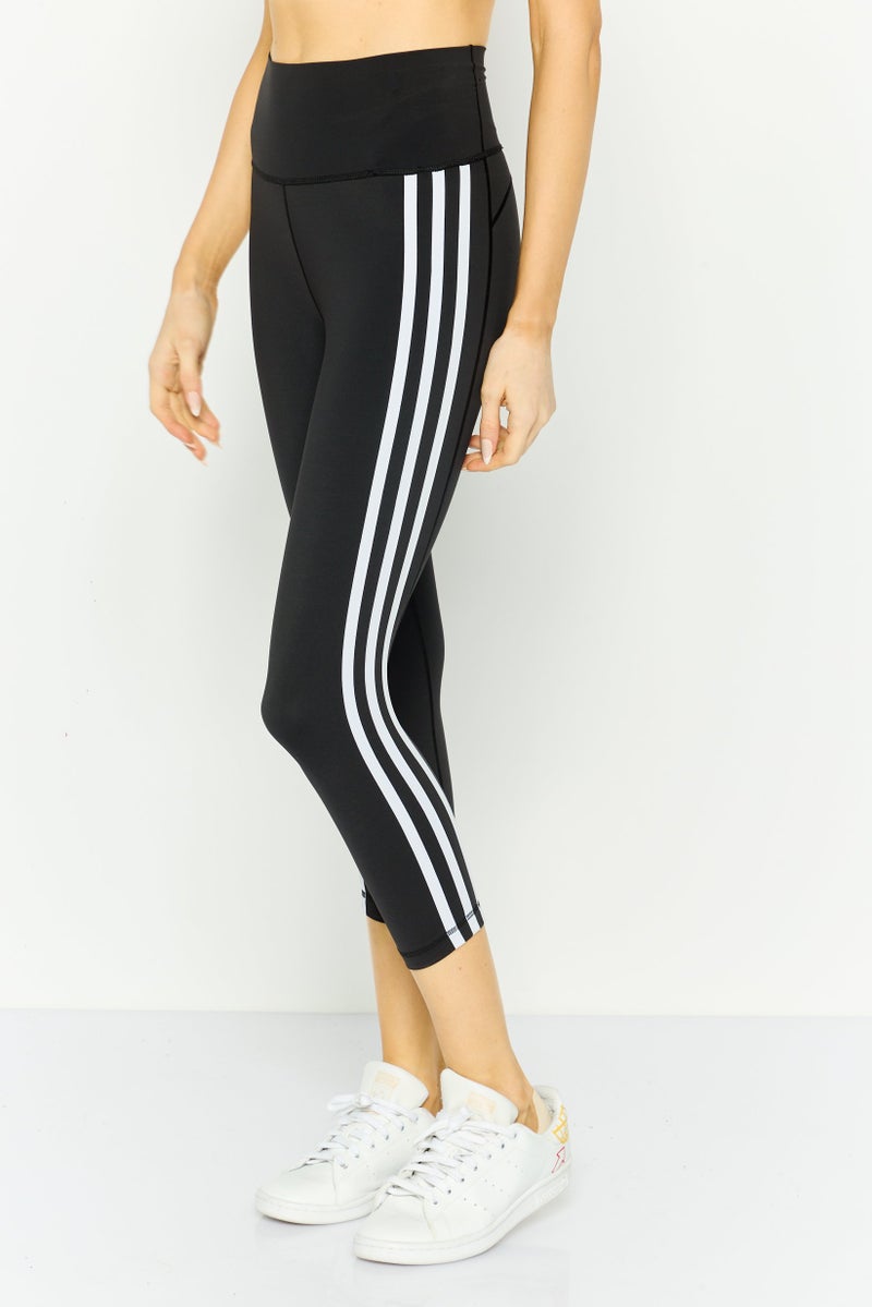 Adidas ملابس رياضية نسائية للياقة البدنية، 3/4 ضيق، أسود - Image 4