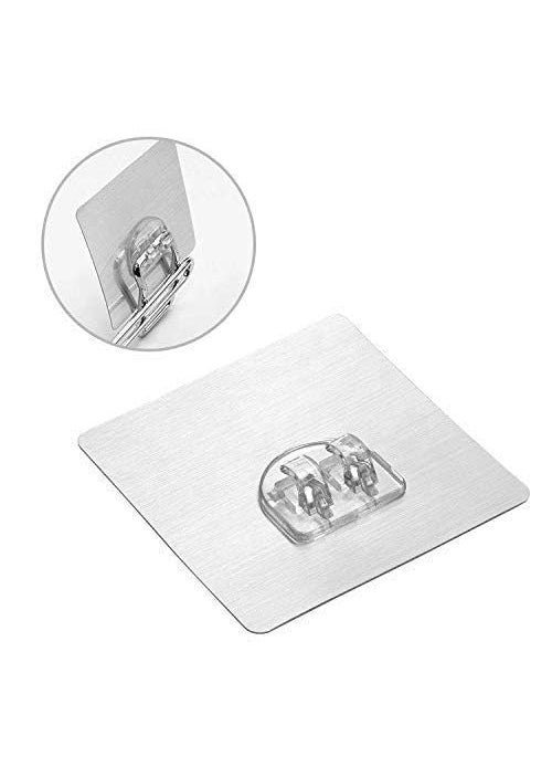 AKSHAR MART AKSHAR MART Plastic huk Magic Adhesive Sticker for Bathroom Self Corner Shelves Wall Hook MultiSurface Hooks for Hanging Bathroom Self Corner Shelves Pack of 6  - Image 5
