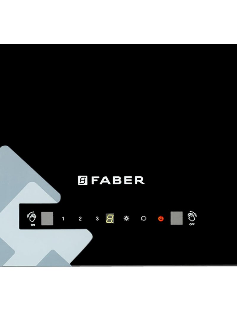 Faber - Faber 60cm 1200mhr Vertical Wall Mounted Chimney Filterless Two Way Suction Auto Clean 8 Yrs Warranty on Motor 2 Yrs Comprehensive Touch Gesture Control Hood Aspire IN HC SC FL BK 60 - Image 1