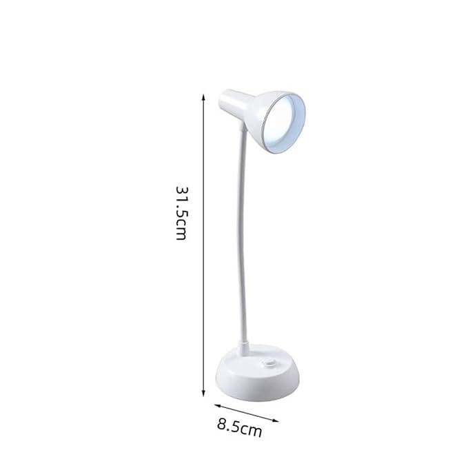 BalisayoMini Stand Light Flexible Gooseneck Lamp Reading LampStudy LampWork Lamp etc ColourWhite - Image 2