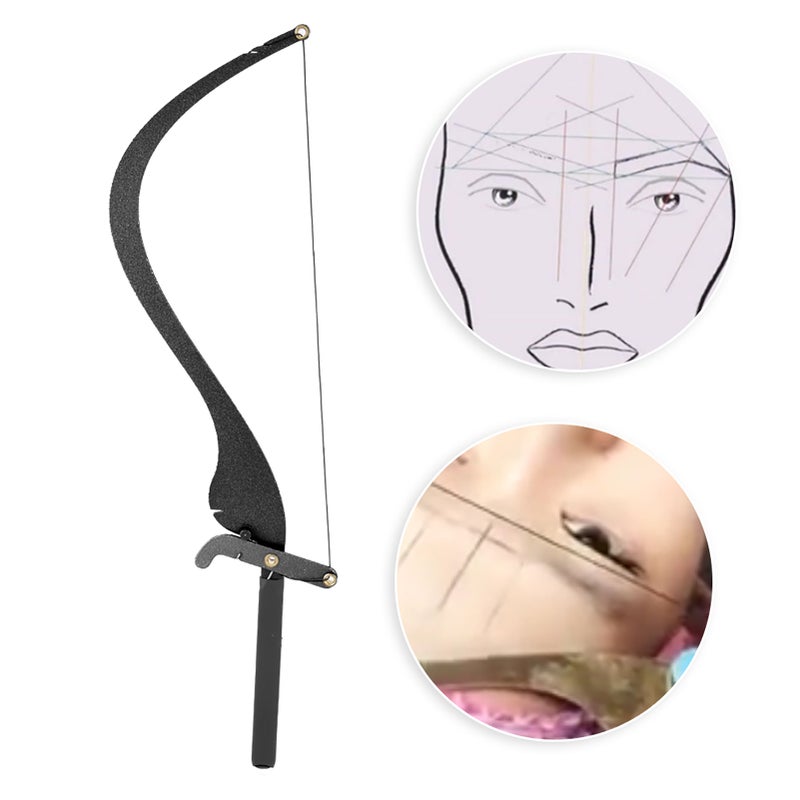 Eyebrow Tattoo Line Mark Ruler Microblading Eyebrow Positioning Line Sponge Measure Tool SetBlack - Image 4