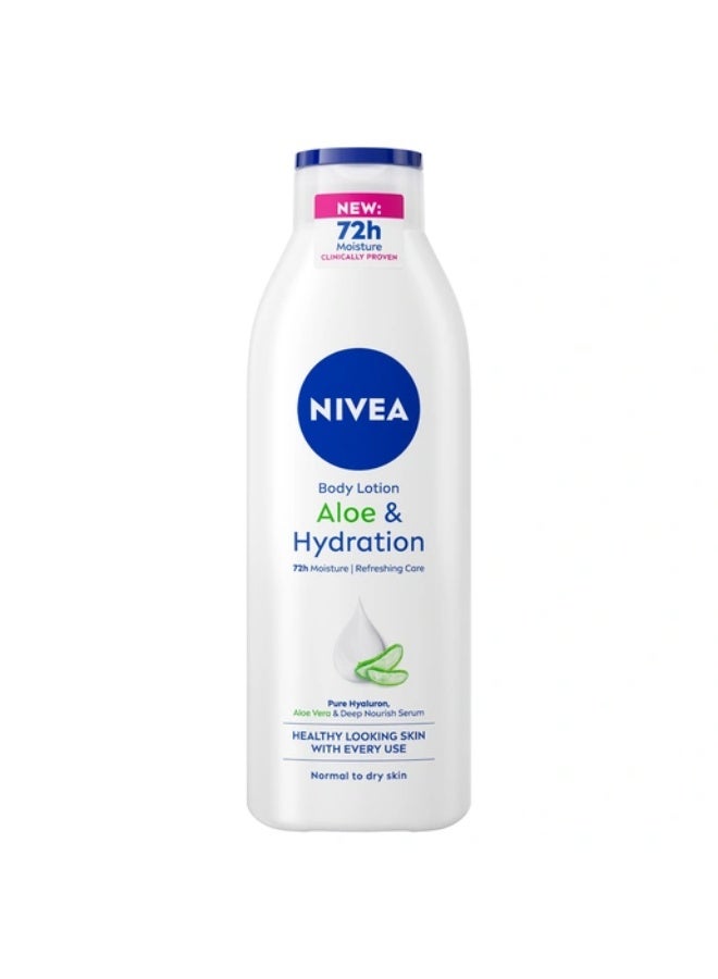 Aloe vera and moisturizing body lotion, a general-purpose product.