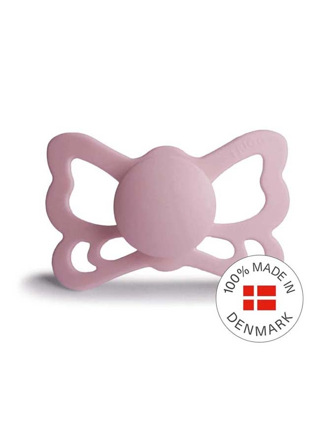 FRIGG Butterfly Anatomical Silicone Baby Pacifier 6-18M 1-Pack Primrose - Size 2 - Image 1