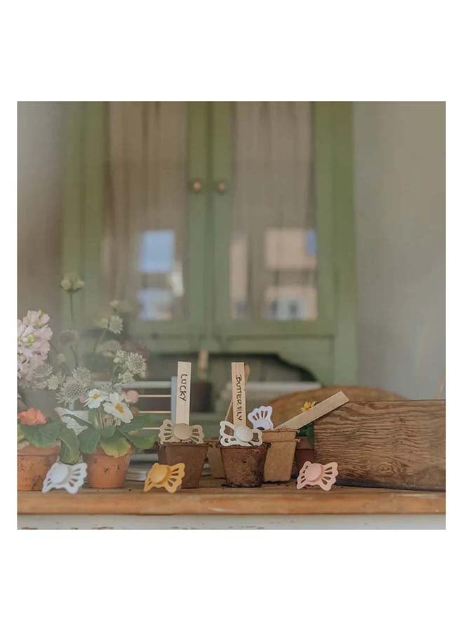 FRIGG Butterfly Anatomical Silicone Baby Pacifier 6-18M 1-Pack Primrose - Size 2 - Image 5