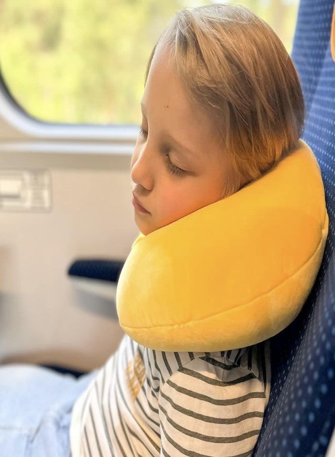 Stuff Tree Cozy Neck Support Foam Pillow Perfect Comfort for Young Sleepers & Suitable for Traveling Easily Carried in a Bag or Backpack Available in Yellow Color - Image 3
