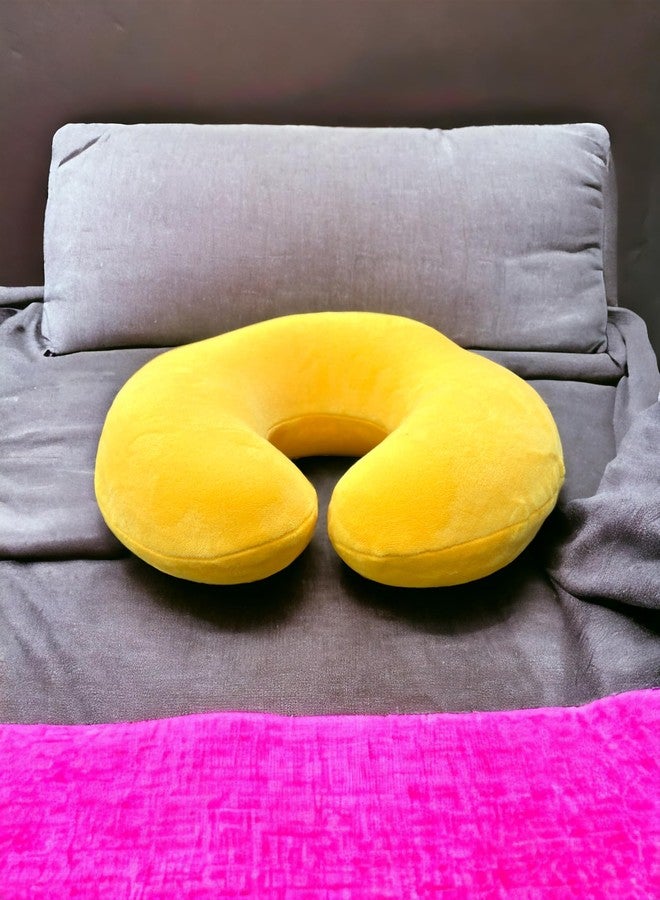 Stuff Tree Cozy Neck Support Foam Pillow Perfect Comfort for Young Sleepers & Suitable for Traveling Easily Carried in a Bag or Backpack Available in Yellow Color - Image 5