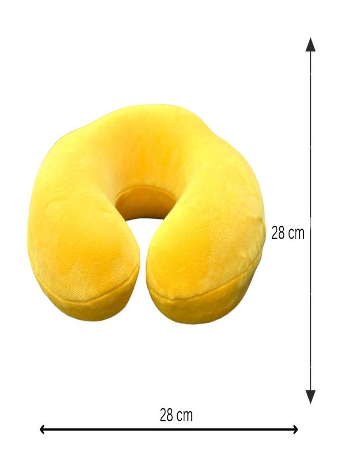 Stuff Tree Cozy Neck Support Foam Pillow Perfect Comfort for Young Sleepers & Suitable for Traveling Easily Carried in a Bag or Backpack Available in Yellow Color - Image 4