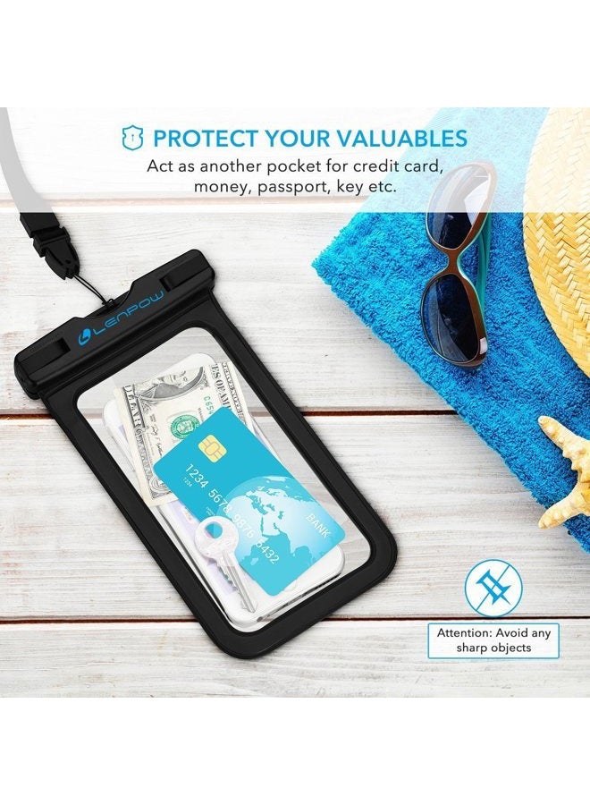 GLBSUNION LENPOW Universal Waterproof Case, IPX8 water proof phone Pouch Underwater Cellphone Dry Bag With Neck Strap for iPhone X 8 7 6 6s Plus 5s Samsung Galaxy S9 S8 Edge Note Google Pixel LG HTC Sony MOTO - Image 4