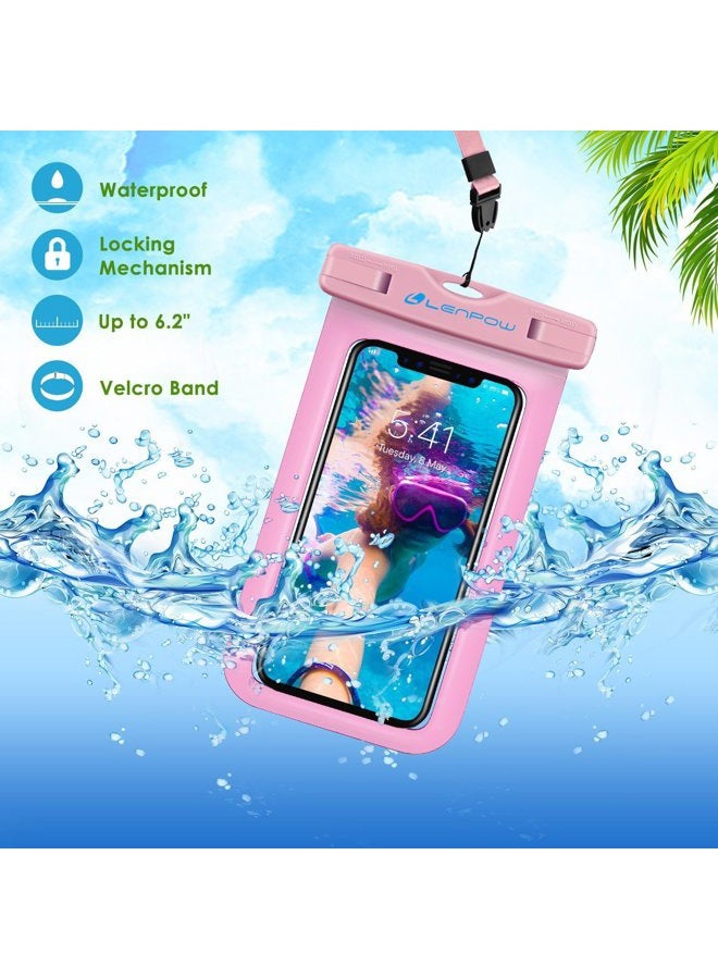 GLBSUNION LENPOW Universal Waterproof Case, IPX8 water proof phone Pouch Underwater Cellphone Dry Bag With Neck Strap for iPhone X 8 7 6 6s Plus 5s Samsung Galaxy S9 S8 Edge Note Google Pixel LG HTC Sony MOTO - Image 2