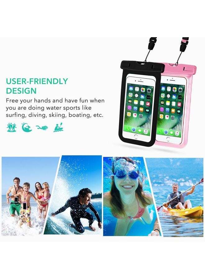 GLBSUNION LENPOW Universal Waterproof Case, IPX8 water proof phone Pouch Underwater Cellphone Dry Bag With Neck Strap for iPhone X 8 7 6 6s Plus 5s Samsung Galaxy S9 S8 Edge Note Google Pixel LG HTC Sony MOTO - Image 5