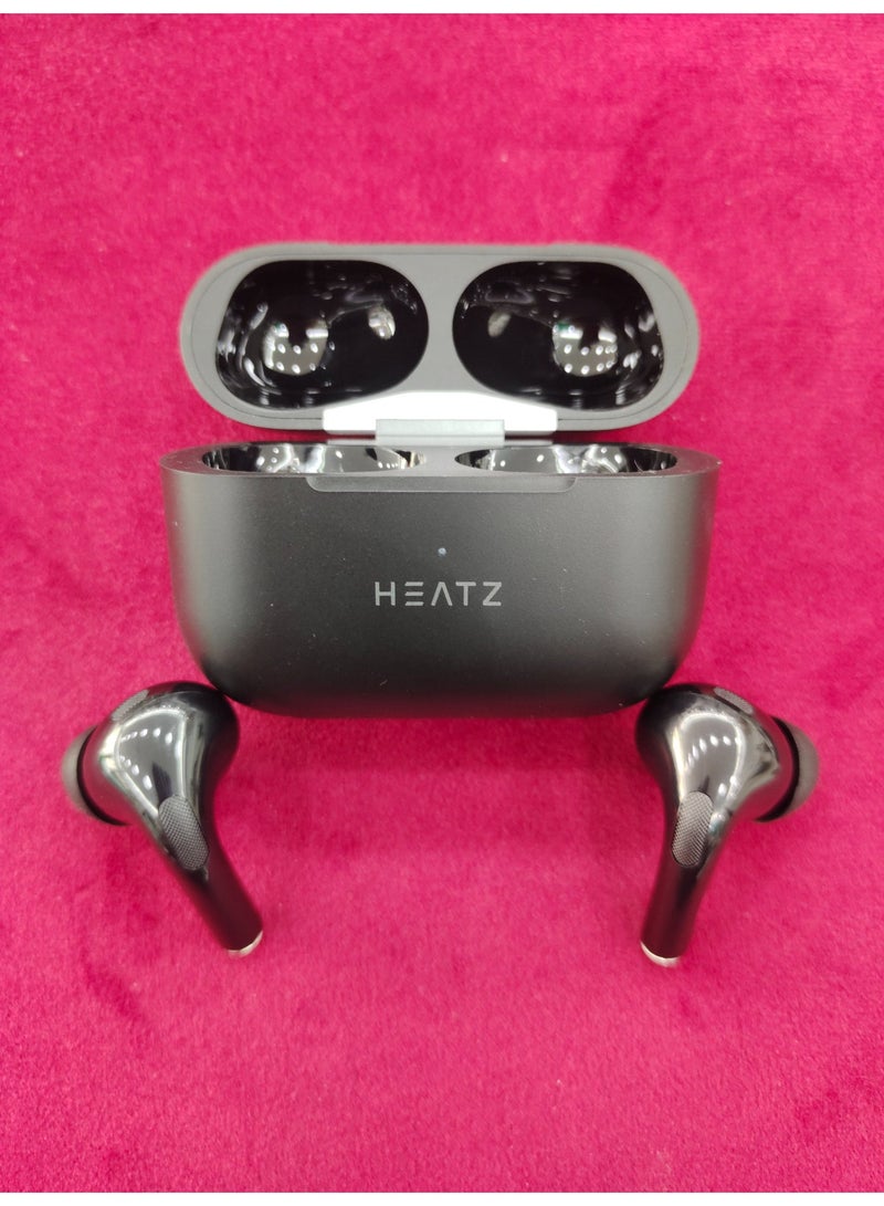 هيتز سماعات أذن لاسلكية Heatz ZB92 | ​​سماعات بلوتوث | سماعات عازلة للضوضاء | تحكم باللمس | ميكروفون مزدوج لمكالمات واضحة | صوت ستيريو | عمر بطارية طويل | أسود - Image 5