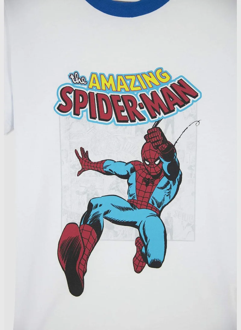 DeFacto Regular Fit Short Sleeve Spiderman Print Pyjama Set