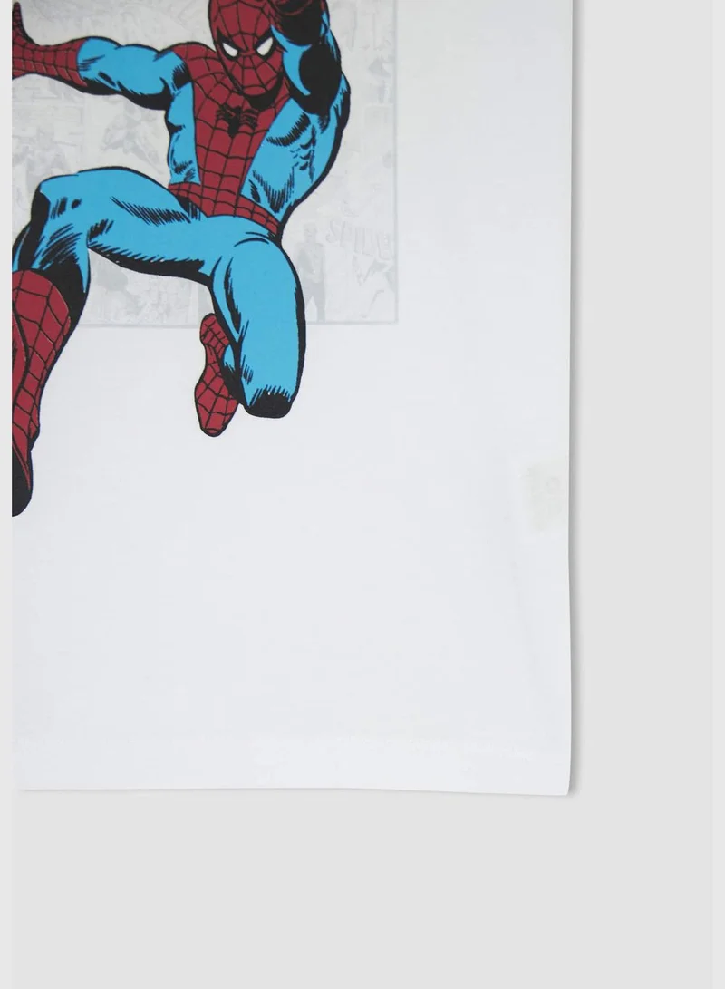 DeFacto Regular Fit Short Sleeve Spiderman Print Pyjama Set
