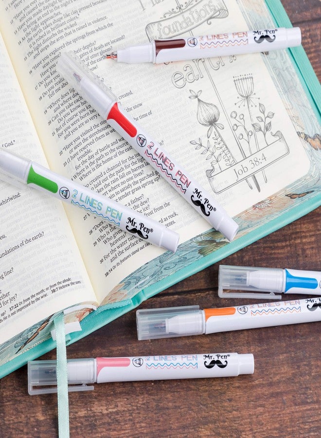 Mr. Pen- Double Line Pen, 6 Pack, Assorted Colors, Outline Pen, Two Color Pen, Two Line Pens, 3d Drawing Pen, 3d Writing Pen, 2 Line Pens, Double Line Marker Pens, Double Line Pens for Art - Image 5