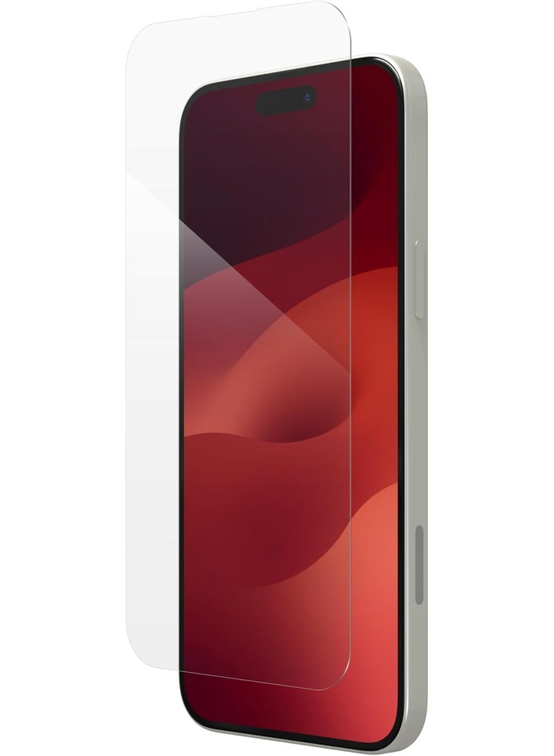 زاج واقي شاشة InvisibleShield Glass Elite Privacy لهاتف iPhone 15  - واقي شاشة ثنائي الاتجاه للخصوصية، مصنوع من الزجاج المقوى، مقاوم للخدش، مقاوم للسقوط، مقاوم للتلطخ، سهل التركيب، متوافق مع الجرابات - Image 5