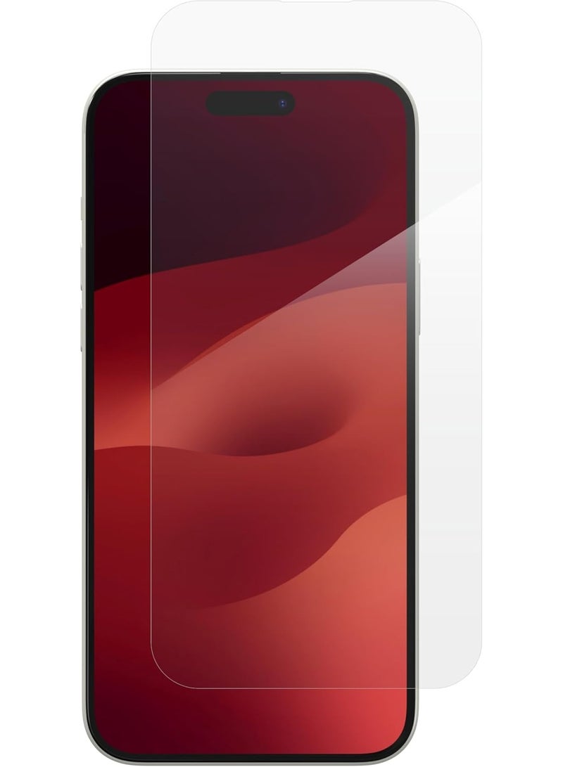 زاج واقي شاشة InvisibleShield Glass Elite Privacy لهاتف iPhone 15  - واقي شاشة ثنائي الاتجاه للخصوصية، مصنوع من الزجاج المقوى، مقاوم للخدش، مقاوم للسقوط، مقاوم للتلطخ، سهل التركيب، متوافق مع الجرابات - Image 4