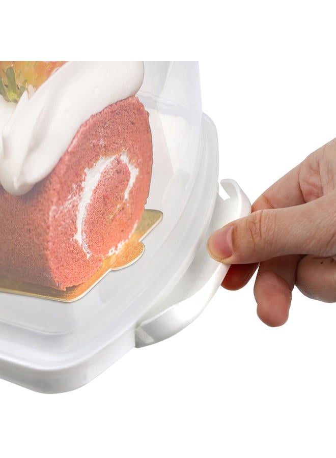 Cedilis 3 Pack Portable Bread Box with Clear Lid, Plastic Loaf Cakes Storage Container with Handle, Rectangular Bread Keeper for Storing Banana Bread, Pumpkin Bread and Quick Breads, 3 Color - Image 4
