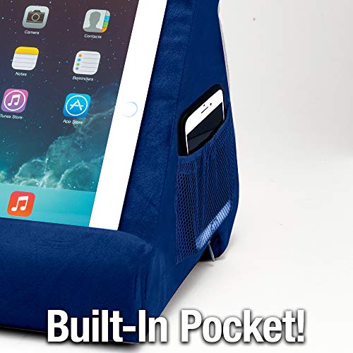 Ontel Pillow Pad Ultra Multi-Angle Soft Tablet Stand, Blue - Image 3