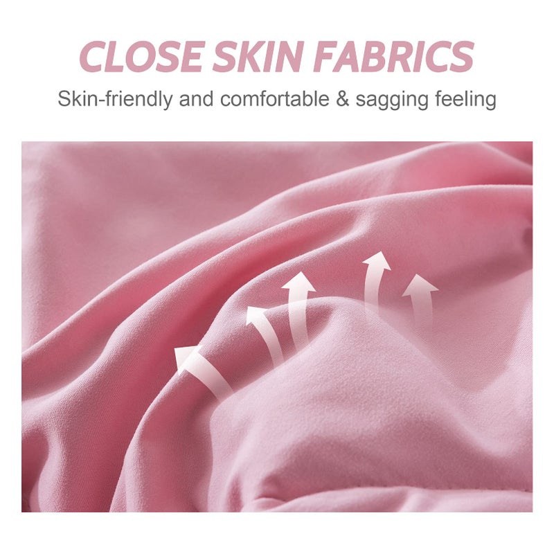 Decroom Lightweight Twin Comforter Set with 1 Pillow Sham - 2 Pieces Set - Quilted Down Alternative Comforter/Duvet Insert for All Season - Pink - Twin/Twin XL Size - Image 4