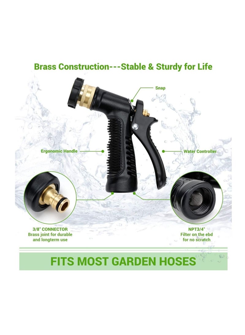 Excefore Car Wash Foam Gun, Soap Sprayer with 3/8" Brass Connector & Washing Mitts, Dual Filtration, 6 Levels of Concentration, Quick Connect to Most Garden Hose Cannon for Hose, Adjustment Ratio Dial(Green) - Image 2