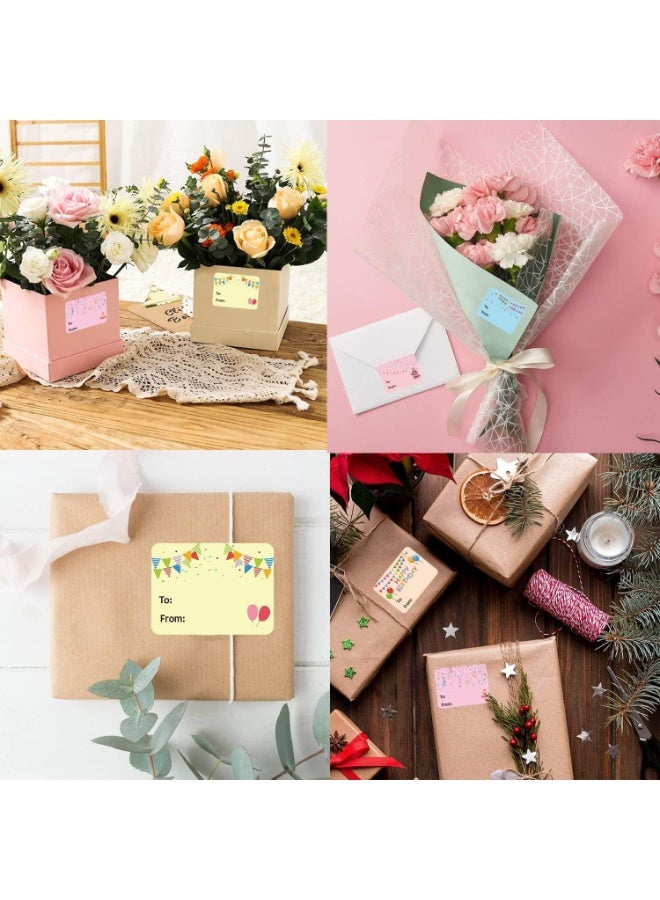 Happy Birthday stickers, round, waterproof, self-adhesive, multi-color, cartoon, 200 labels per roll, suitable for children and adults, paper, perfect for party decorations and gift boxes - Image 5