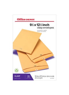Office Depot Brand Clasp Envelopes 9 1/2 X 12 1/2 Brown Box Of 100  - Image 4