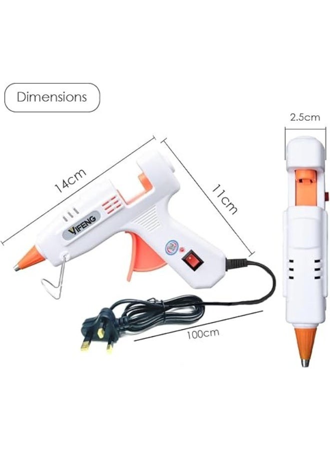 yIFeNG 60W Hot Melt Glue Gun with Glue Stick | Fast Heating High Temperature Electric Glue Gun for DIY Crafts, Wood, Plastic, Fabric, Paper, Home Repairs & School Projects - Image 2